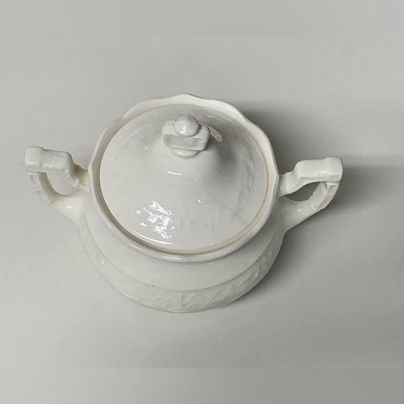 1920s Vintage 2 Handled Lidded MOUNT CLEMENS VOGUE Pottery Sugar Bowl - Picture 5 of 14